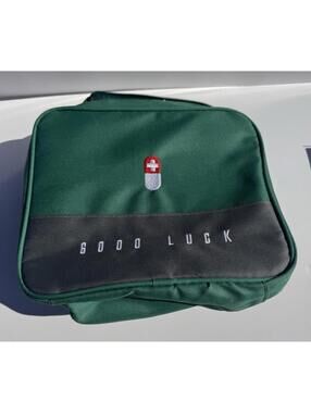 Travel Toiletry Bag Cosmetic Organizer Green Good Luck Nurse Pharmacy Pouch